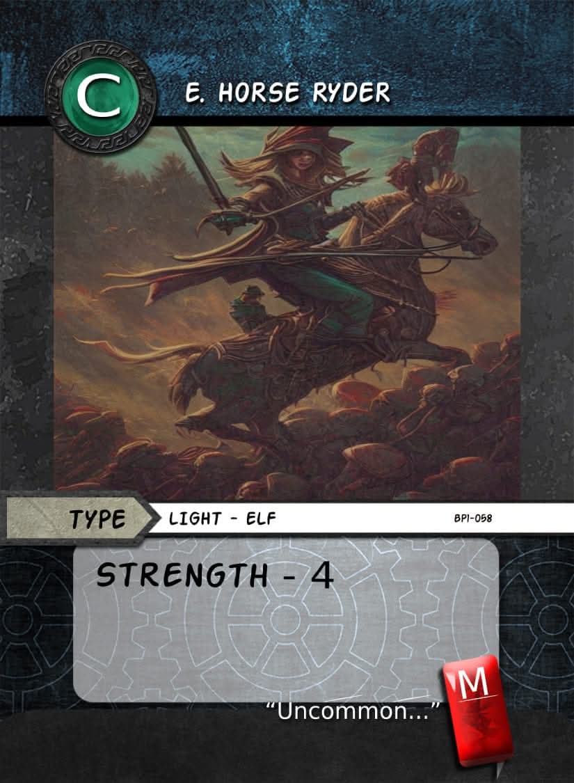 E. Horse Ryder card image