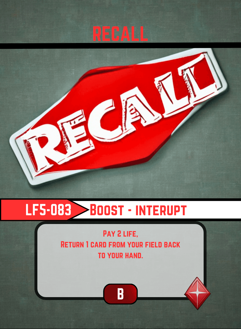 Recall card image